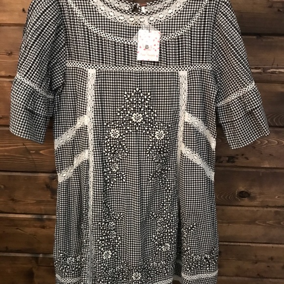 Free People black and white mini dress - Picture 3 of 6